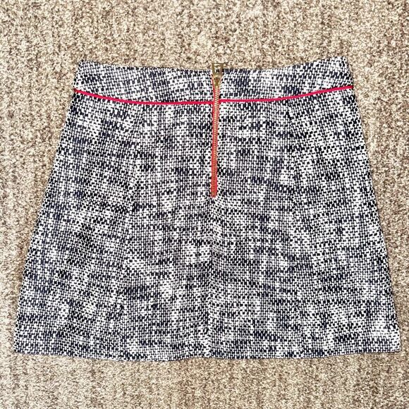 Sable to Sable STS Women's Blue White Tweed Skirt Red Trim Size 2 - Picture 9 of 11